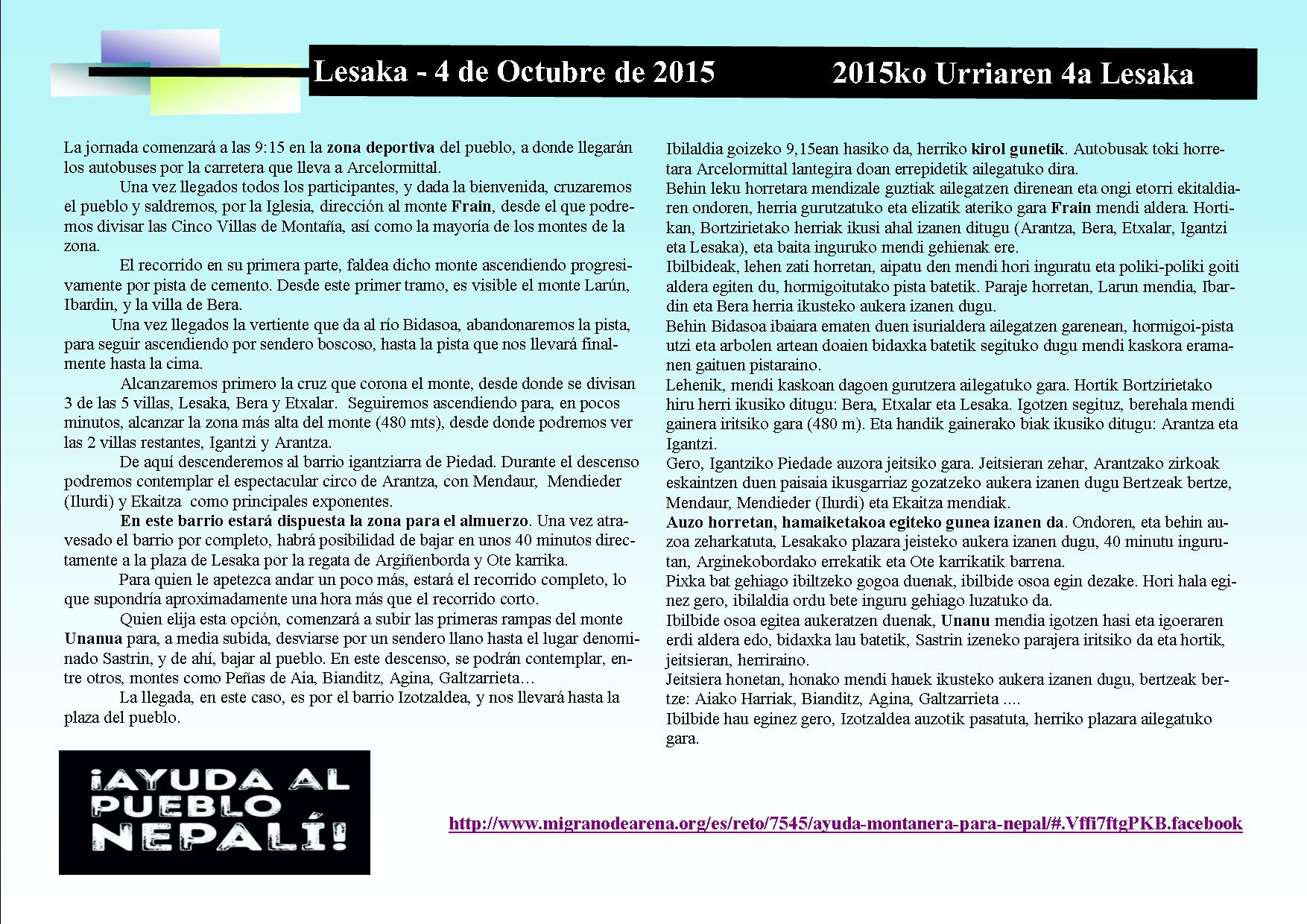 XIII DIA DE LOS CLUBES  -  XIII. MENDI TALDEEN EGUNA